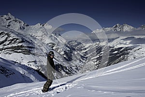 Winter landscape in Zermatt