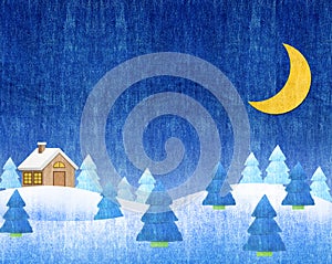 Winter landscapes night