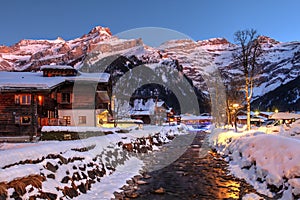 Winter in Les Diablerets, Switzerland