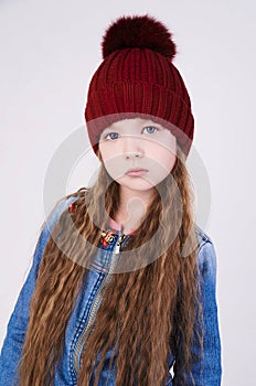 Winter little girl hat