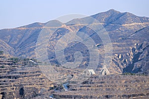 Winter Loess Plateau scenery