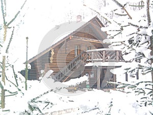 WINTER LOG CABIN