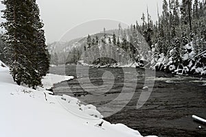 Winter Madison River Yellowstone