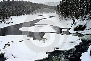 Winter Madison River Yellowstone