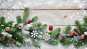 Winter magic: Christmas tree in white wood