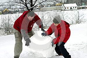 Winter - Making Snowman