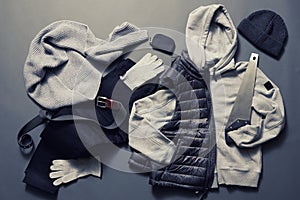 Winter men's clothes and accessories