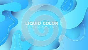 Winter minimal design sale banner with fluid gray shapes on a light blue background. Vector illustration