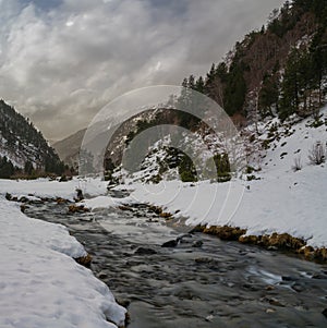 Winter mood and skies at Rialb Valley Andorra