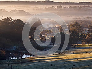 Winter Morning mist at Germantown Hill, South Australia