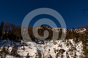 Winter mountain in the heart of austria