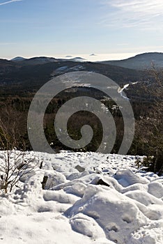 The winter mountain landscape