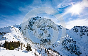 Winter mountain landscape