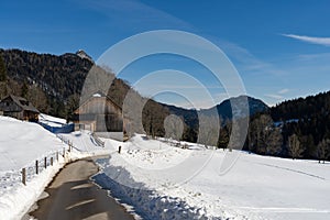 Winter Mountain Landscape in Austria