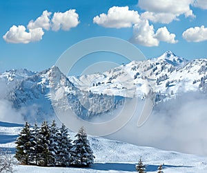 Winter mountain landscape, Austria, Bavaria