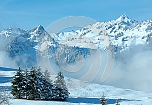 Winter mountain landscape (Austria, Bavaria).