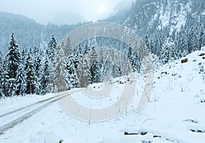 Winter mountain landscape (Austria, Tirol).