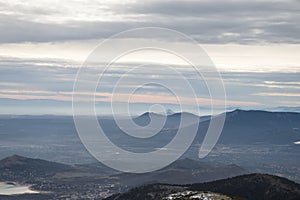 Winter mountain landscape scene
