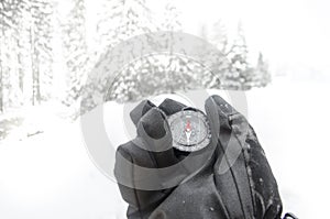 Winter mountain nordic walking accesories