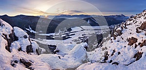 Winter mountain panorama