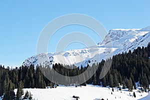 Winter Mountain Peak in Lech am Arlberg