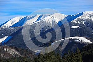 Winter mountain scene in Slovakia