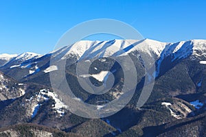 Winter mountain scene in Slovakia