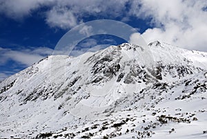 Winter mountain season landscape, Carpathians