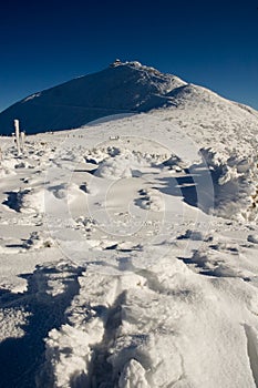 Winter mountain summit