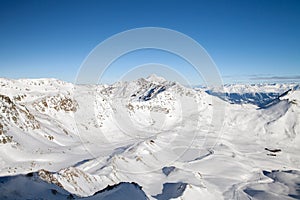 Winter mountains in Austrian Alps