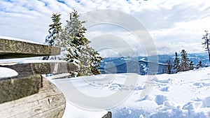 Winter in the mountains, Beskid ÅšlÄ…ski, UstroÅ„, Poland