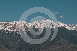 Winter mountains of Krasnaya Polyana