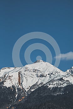 Winter mountains of Krasnaya Polyana