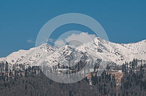 Winter mountains of Krasnaya Polyana
