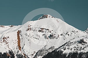 Winter mountains of Krasnaya Polyana