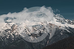 Winter mountains of Krasnaya Polyana