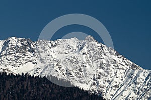 Winter mountains of Krasnaya Polyana