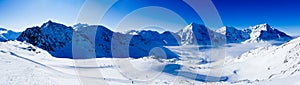 Winter mountains, panorama