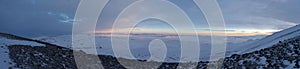 Winter mountains panorama from Mount Erciyes, Turkey