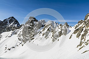 Winter mountains of the Tatras.