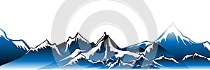 Winter mountains Vector