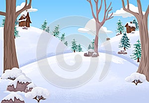 Winter nature landscape.