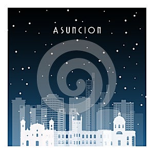 Winter night in Asuncion.