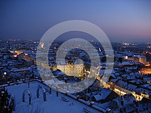 Winter night in Graz photo