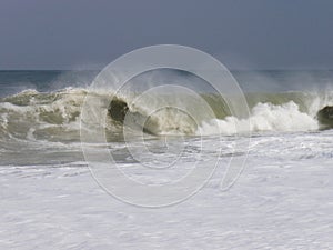 Winter noreaster waves in Delaware photo