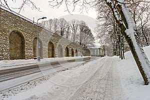 Winter old city Tallinn Estonia