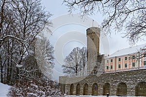 Winter old city Tallinn Estonia