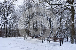 Winter old city Tallinn Estonia