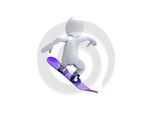 Winter Olympic games. Snowboard. 3d man with snowboard