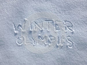 Winter Olympics - Snow Writing